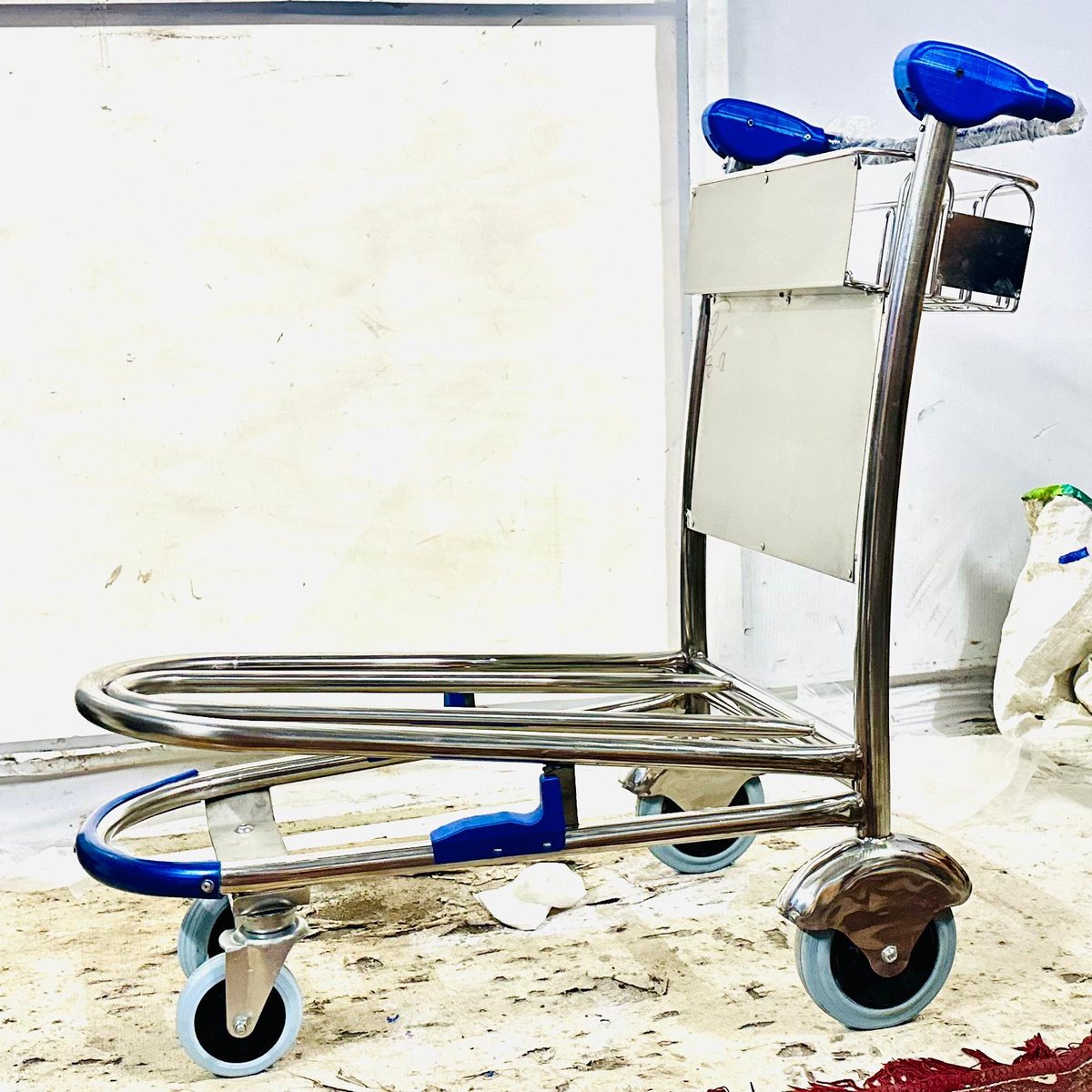 SS 304 Airport Luggage Trolley manufactured by Perfecctio Enterprises Mumbai