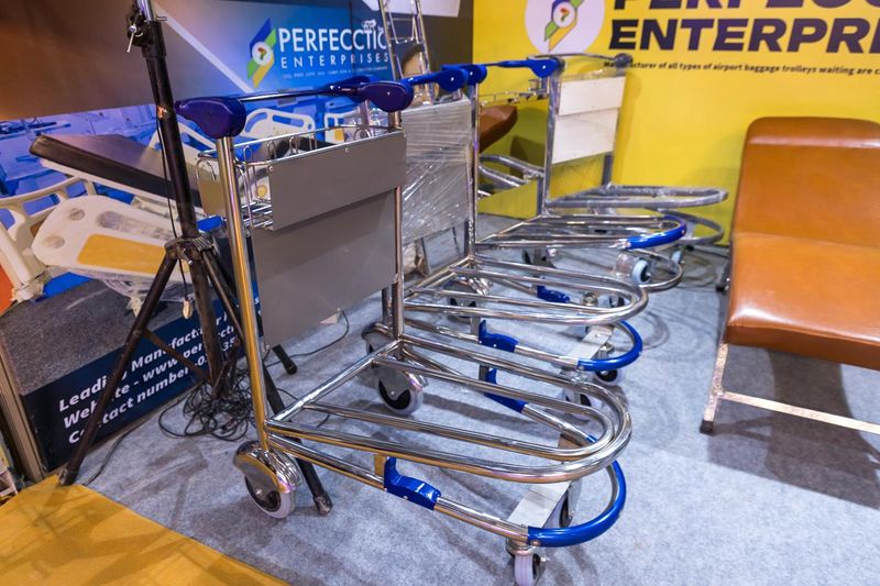 Airport trolley exhibition display Perfecctio Enterprises